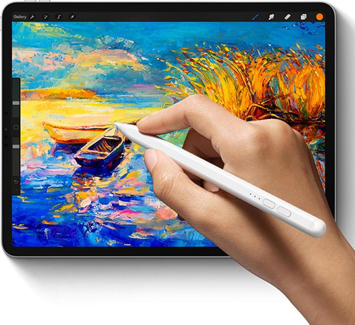 Image du produit Baseus Stylet actif à écriture fluide avec indicateurs LED (avec rejet de la paume) Blanc (Incluant : T