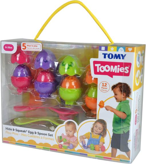 Actual product image Tomy Squeak eggs egg run set