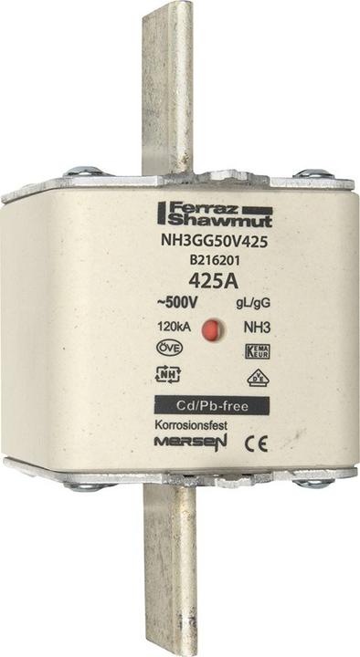 Produktbild Mersen S.A. NH-Sicherungseinsatz 1B385. Gr.3 425A500V gG sfue (Diazed-Sicherung, 425 A)