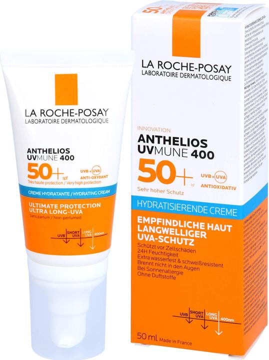 Image du produit La Roche Posay Anthelios Crème Hydratante 50+ (Crème solaire visage, SPF 50+, 50 ml, 80 g)