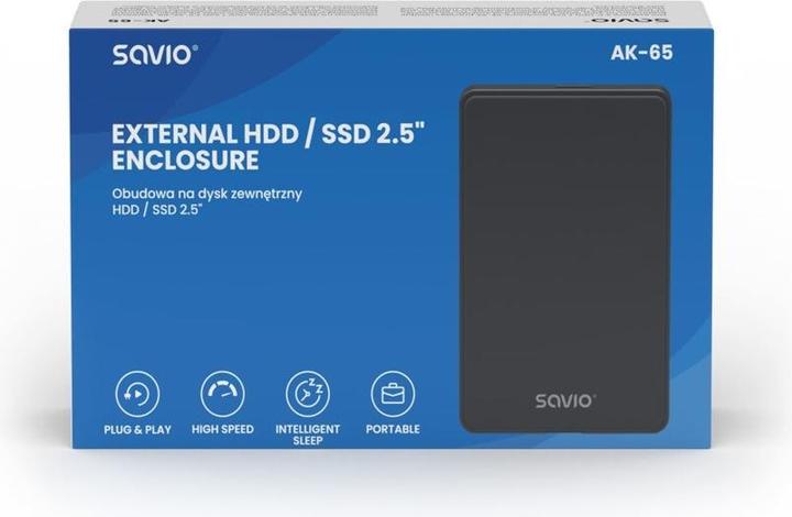 Produktbild Savio 2.5 Externes HDD/SDD-Gehäuse USB 3.0 AK-65 (2.5")