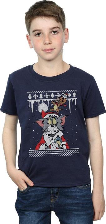 Actual product image Tom & Jerry Boys Christmas Fair Isle T-Shirt (152, 158)