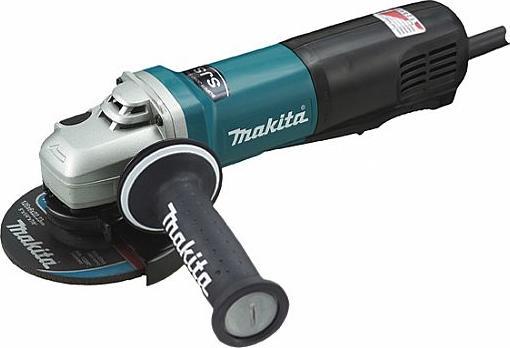 Actual product image Makita 9565PCV01 Angle grinder, 1400 W, 125 mm, SJS, 2800-11000 min-1, paddle switch, anti-vibration side h (125 mm)
