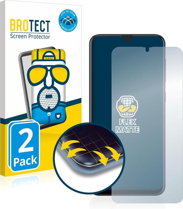 Image du produit BROTECT Protection d'écran Full-Cover Mat (2 pièce(s), Samsung Galaxy A20)
