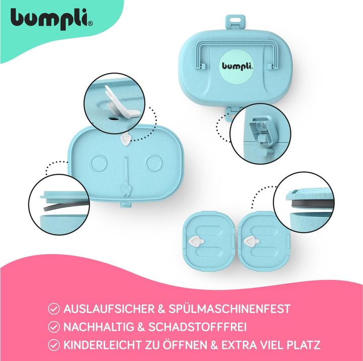 Produktbild Bumpli Lunchbox mit Sticker Set Blau