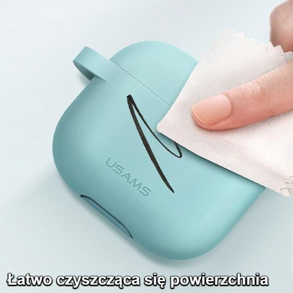 Actual product image Usams Case ochronne do AirPods 3 silicon różowy/pink BH741AP03 (US-BH741) (Headphone bag)