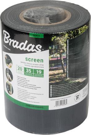 Produktbild Bradas PVC Sichtschutz Streifen Folie Zaun Balkon Rolle Matte Blende anthrazit 35 m (3500 cm)