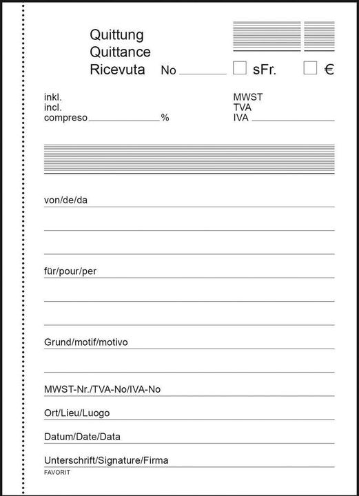 Actual product image Favorit Carbon Copy Book OK Bonus Receipts (84 x)