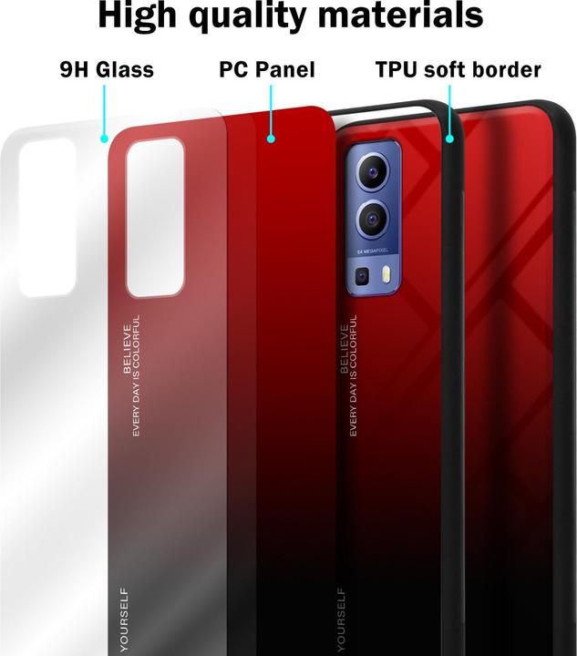 Produktbild Cadorabo TPU 2 Farben Glas Hülle (Vivo Y72 5G, Vivo Y52s 5G)
