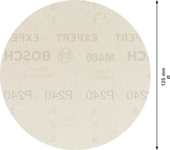 Produktbild Bosch Professional Zubehör EXPERT M480 Schleifnetz für Exzenterschleifer, 125 mm, G 240, 5 Stück (240)