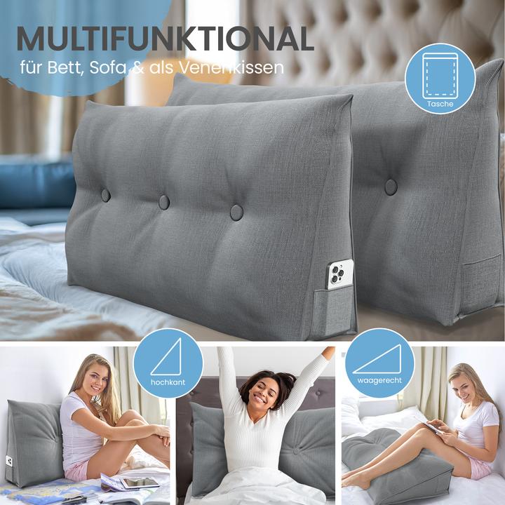 Immagine prodotto Aktivshop Cuscini per il letto e la schiena (90 x 20 x 50 cm)