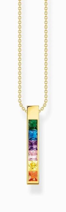 Produktbild Thomas Sabo Halskette Bunte Steine Gold (925er Silber, 40 - 45 cm)