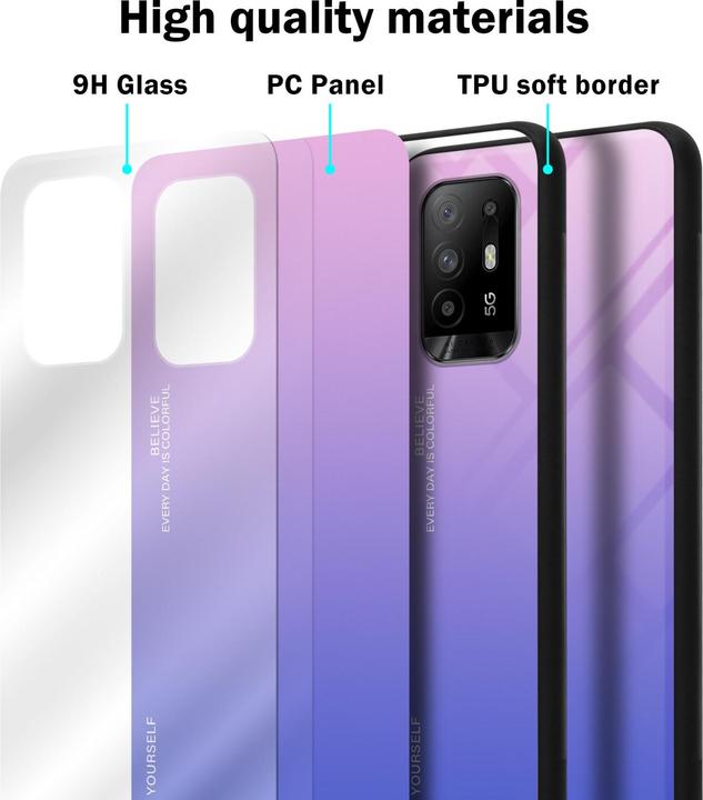 Image du produit Cadorabo TPU 2 couleurs Housse en verre (Oppo A94 5G)