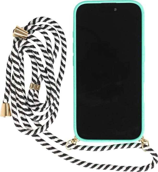 Produktbild PhoneLook Hülle Bio Eco-Friendly Vegan mit Handykette Necklace Türkis (Apple iPhone 16)