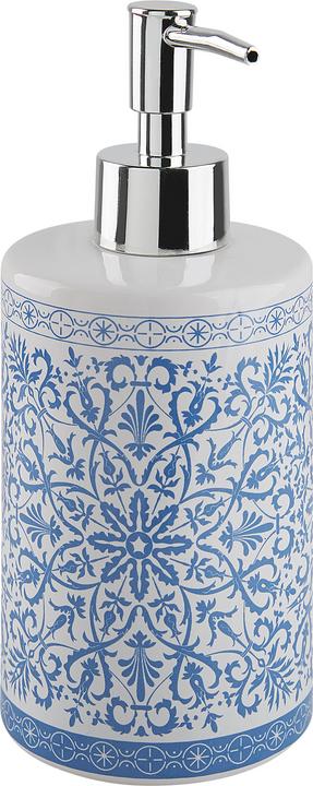 Immagine prodotto Beliani Set da bagno 3 pezzi in ceramica blu/bianco CARORA (8 x 8 x 19 cm)
