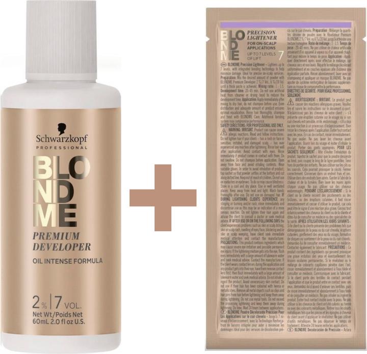 Schwarzkopf Professional BlondMe Premium Bleichpulver & Developer Set (Blondme Bond Enforcing Hi Lighting)