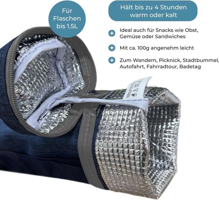 Image du produit Hermex Trinkflaschen-Zubehör Isoliertasche Thermotasche Flaschenkühltasche (1.50 l)