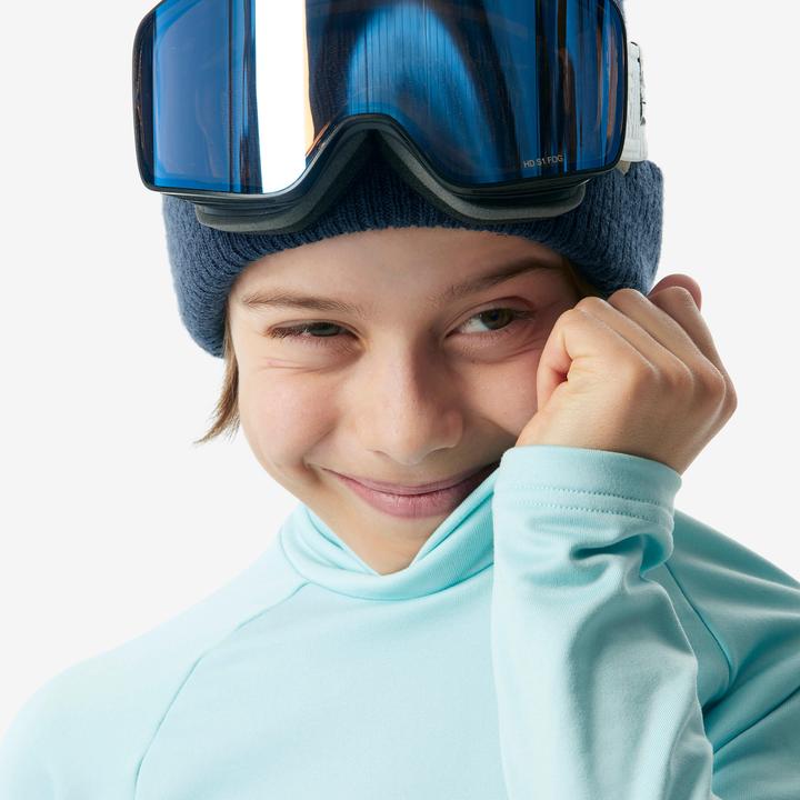 Image du produit Wedze Sous-vêtements de ski T-shirt fonctionnel enfant col haut - BL 500 turquoise (3, 4)