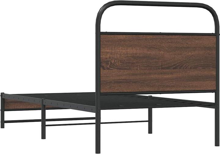 Produktbild VidaXL Bettgestell ohne Matratze 100x190 cm Braun Eichen-Optik (100 x 190 cm)