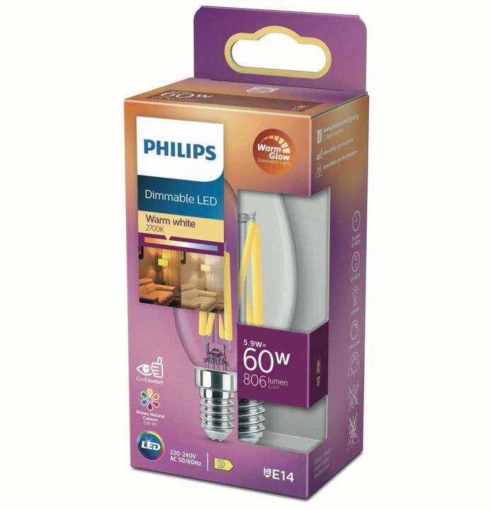 Image du produit Philips Lampe (E14, 5.90 W, 806 lm, 1 x, D)