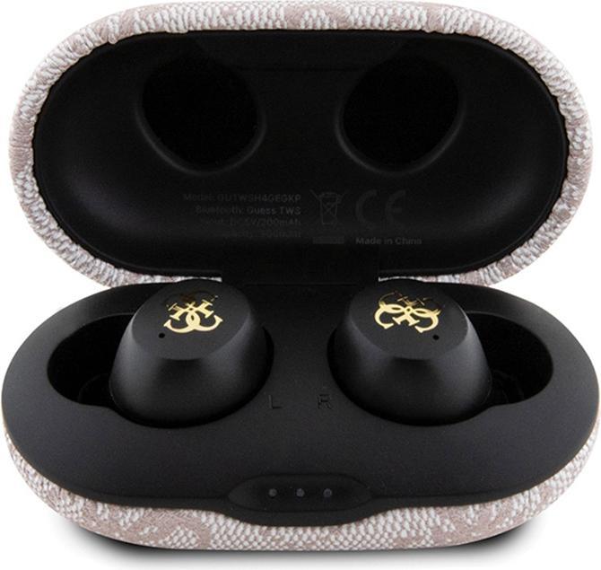 Produktbild Guess True Wireless 4G PU Metal Logo Earphones - pink (5 h, Kabellos)