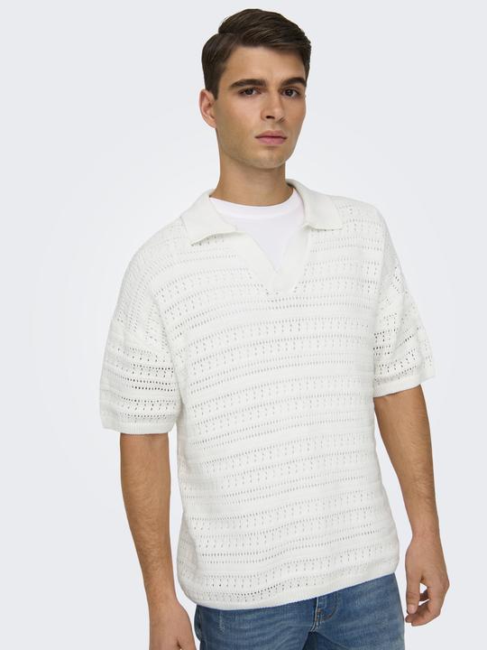 Actual product image Only & Sons Onsgrayson Ds 5 Chochet Polo Knit (L)