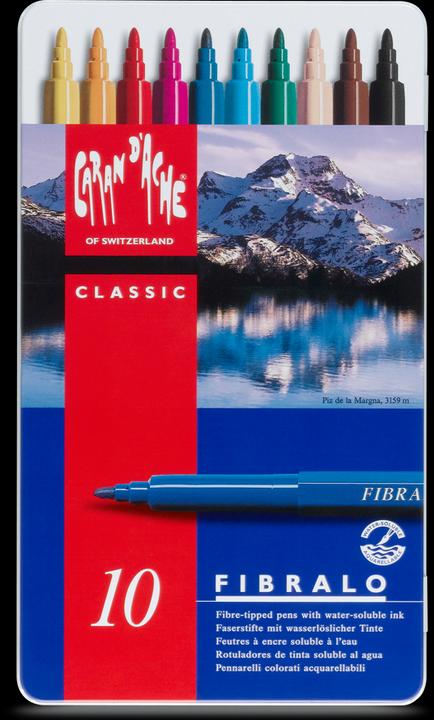 Produktbild Caran d'Ache Fibralo Metallschachtel (Mehrfarbig, 10 x)