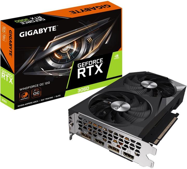 Actual product image Gigabyte GeForce RTX 3060 WINDFORCE OC 12G 2xDP 2xHDMI (12 GB)
