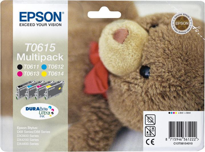 Actual product image Epson Multipack T0615 DuraBrite Ultra (M, FC, Y, C)