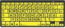 Actual product image Logickeyboard XL-Print Black on Yellow dt. (PC/BT) (DE, Cable)