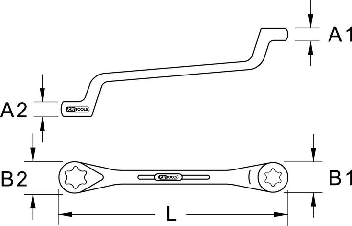Produktbild KS Tools Torx-E-Doppel-Ringschlüssel