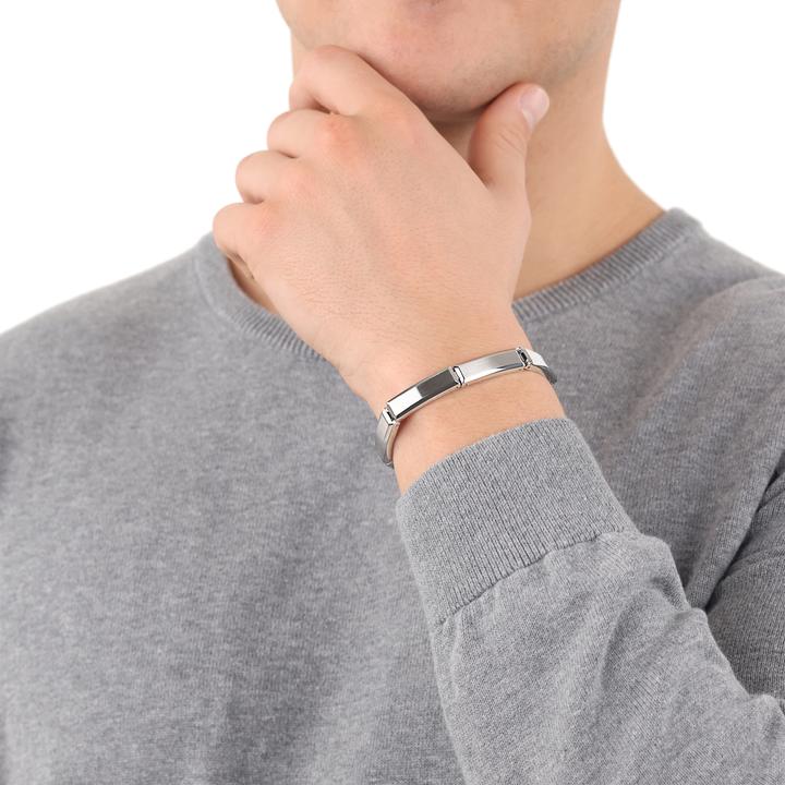 Produktbild S.Oliver Armschmuck für Herren, Edelstahl (21.50 cm, Edelstahl)