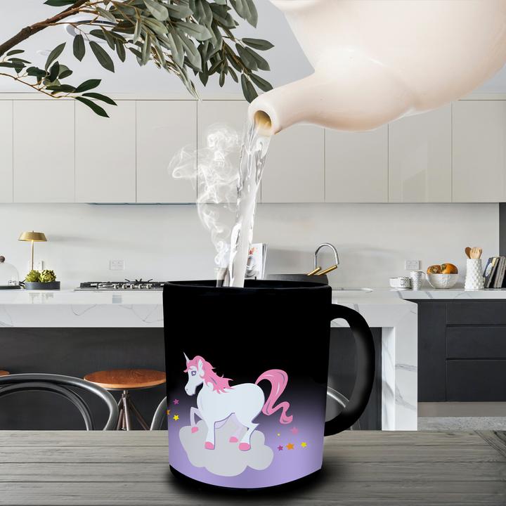 Image du produit Thumbs Up Mad Monkey Tasse "Licorne" changement de couleur 300ml noir (300 ml, 1 x)