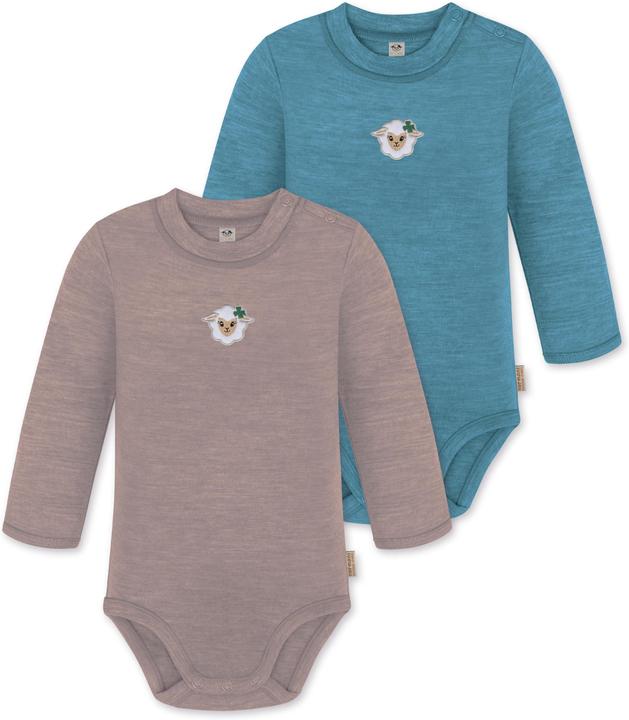 Normani 2er Pack Baby Merino Langarmbody „Tuai" - 9401