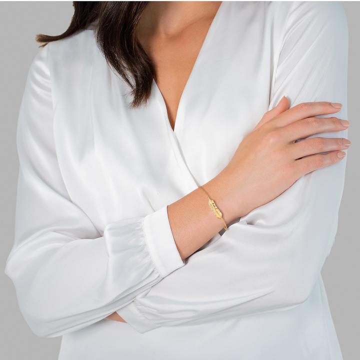 Produktbild Eastside Armband Feder Edelstahl 17,0 cm Basislänge + 4,0 cm Verlängerung - 31904 (17 cm, Edelstahl)