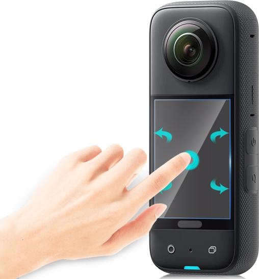 Immagine prodotto Puluz Set di 2 vetri antiproiettile di protezione del display Insta360 One X3 (Uno X3)