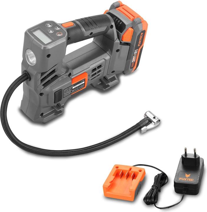 Produktbild Fuxtec 20V Akku Kompressor FX-E1CI20 SET mit 1 x Akku 2Ah, 1 x Ladegerät 1A