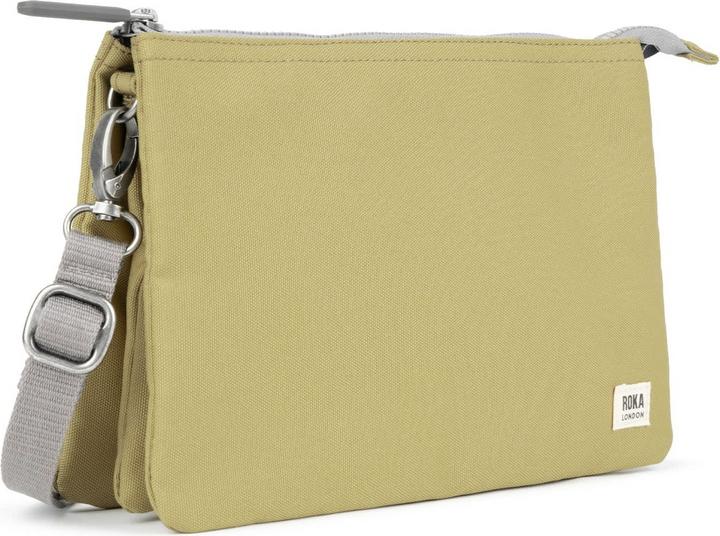 Actual product image Roka London Carnaby Crossbody Khaki XL Recycled Canvas