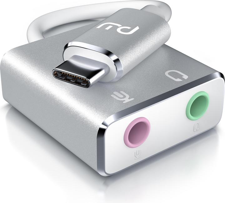 Produktbild Primewire USB C Soundkarte extern, Virtual 7.1 Surround, Stereo Audio / Kopfhörer Adapter, DA Wandler, DAC (USB-C)