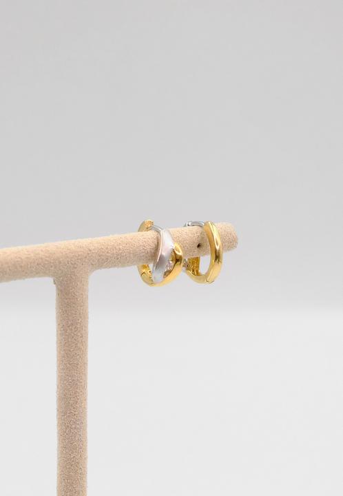 Produktbild Muau Creolen (750, 18 K Gelbgold, Weissgold)
