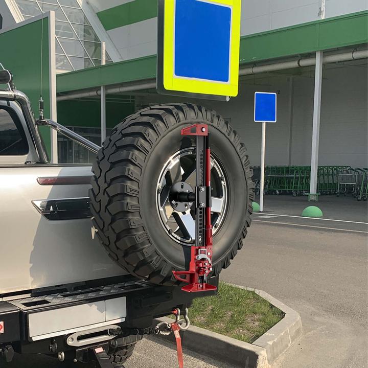 Image du produit Wiltec Logement cric levage support roue secours arrière Acier Réglable 5-6,75"