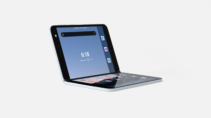 Produktbild Microsoft Surface Duo (256 GB, Glacier, 8.10", Dual SIM, 11 Mpx, 4G)