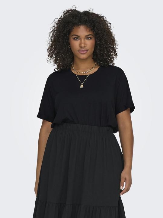 Actual product image Only Regular fit Round neck Folded cuffs T-shirt T-shirt (M)