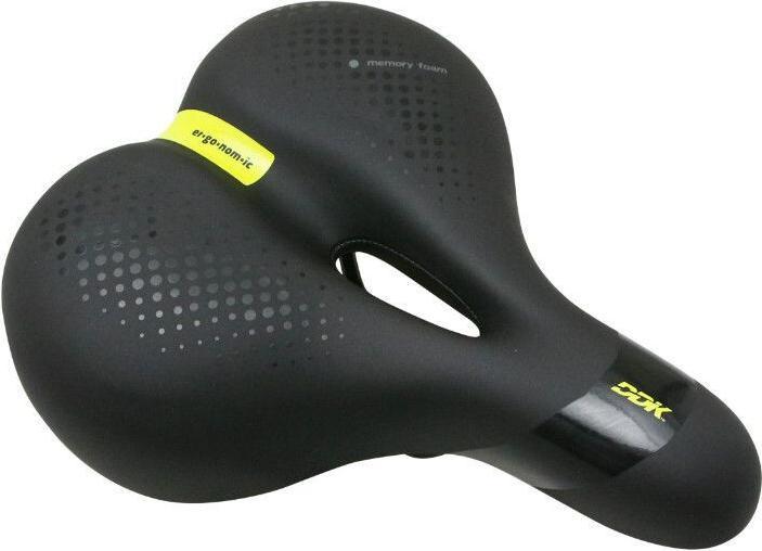 Produktbild Sattel city ergonomic elastomer schwarz mit Formgedächtnis und zentralem Loch Frau