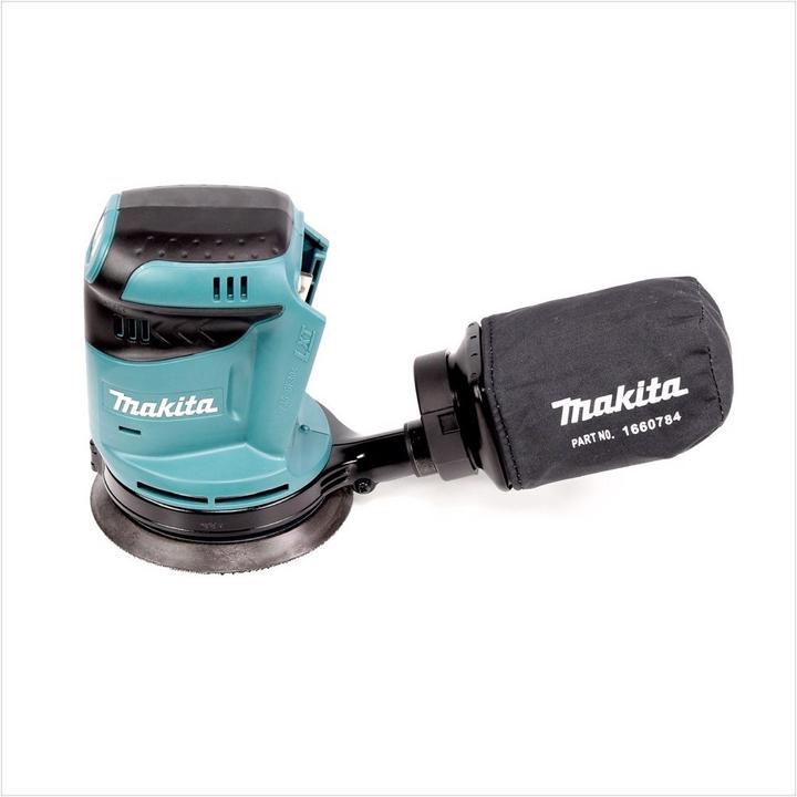 Actual product image Makita DBO 180 RTJ 18 V Battery Random Orbit Sander + 2x Battery 5.0Ah + Charger + Makpac (Eccentric grinder)