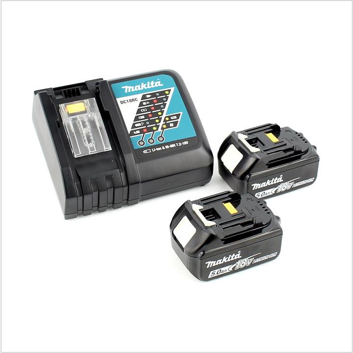 Actual product image Makita DBO 180 RTJ 18 V Battery Random Orbit Sander + 2x Battery 5.0Ah + Charger + Makpac (Eccentric grinder)