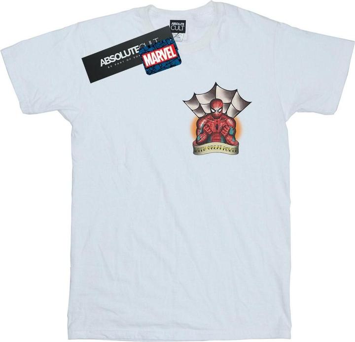 SpiderMan Tattoo Breast Print TShirt (5XL)
