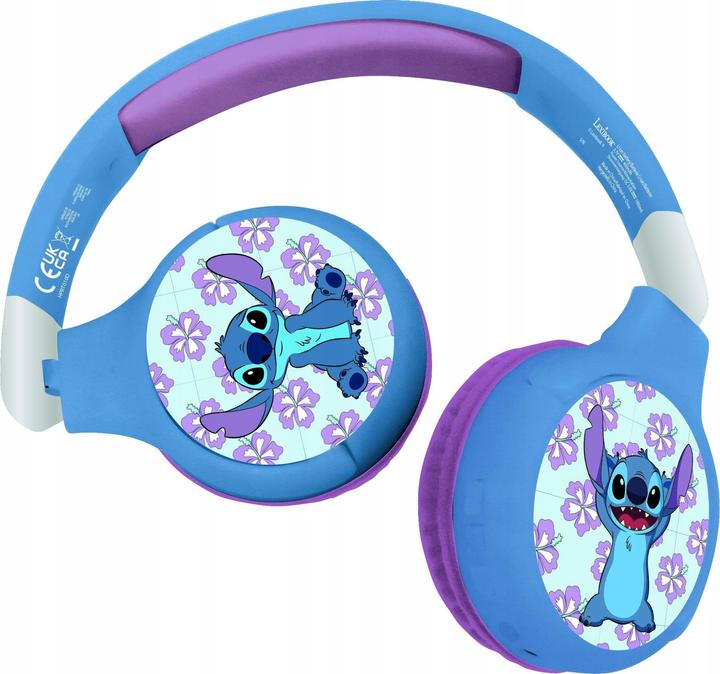 Actual product image Lexibook 2-in-1 Bluetooth/cable headphones Stitch Blue