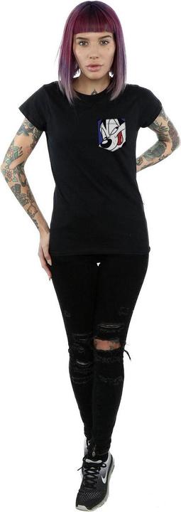 Produktbild Looney Tunes Pepe Le Pew Face Faux Pocket TShirt (S)