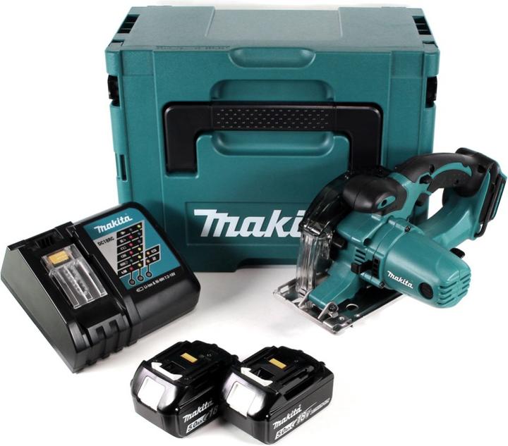 Actual product image Makita DCS 552 RTJ 18 V cordless metal circular saw 136 mm in Makpac + 2x 5.0 Ah battery and charger + saw